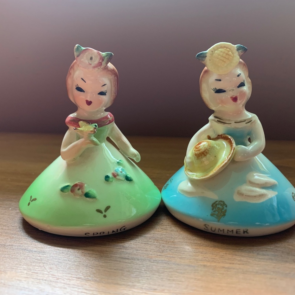Vintage Norcrest Four Seasons Girl Bell Set - Picture 4 of 5